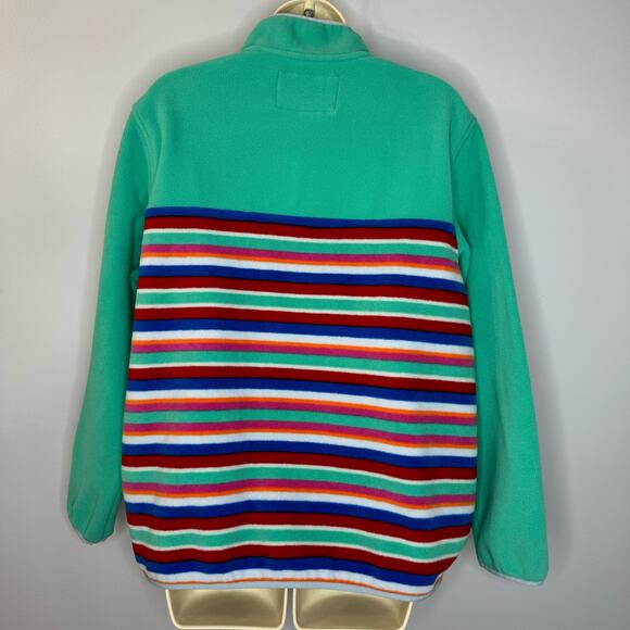 Lands' End Women's Heritage Fleece Snap Neck Pullover Sweatshirt Large - Picture 7 of 9